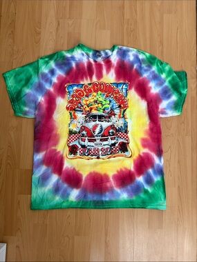 Gildan Tie-Dye T-Shirt - Green, Red, Yellow, Blue